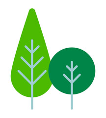 green trees vector illustration design