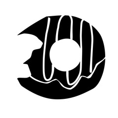 donut silhouette icon
