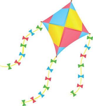 Summer free flying kite icon. Outdoor game