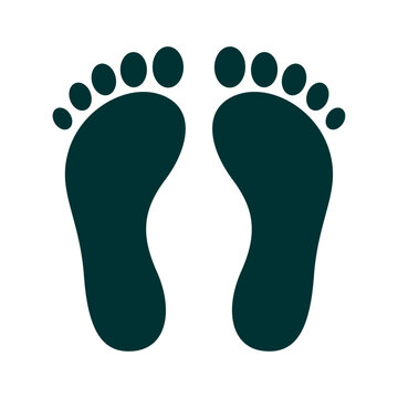 black foot icon vector design