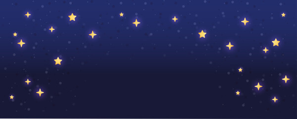 Night sky with shining stars. Empty nature background