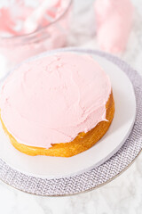 Mermaid themed 3 layer vanilla cake