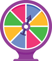 Obraz premium Color spin wheel. Roulette icon. Prize circle