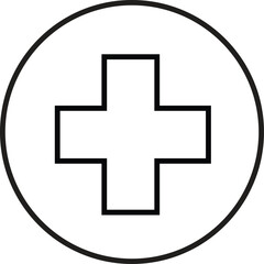 Obraz premium Plus Icon. Add, new, plus icon symbol - create icons, more button in filled, thin line, outline and stroke style for apps and website. addition icon isolated on white background.