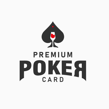 premium spade playing card logo design with