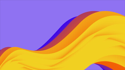 Modern abstract 3d wavy background illustration