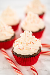 Chocolate peppermint cupcakes