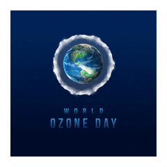 World Ozone Day Social Media Design Template Vector 