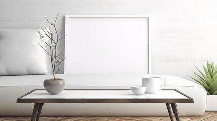 Modern style coffee table Used to decorate websites, mockups, or elegant coffee tables.