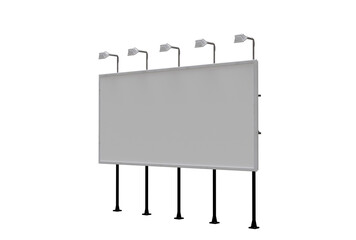 empty billboard outdoor or digital display advertising isolated, ready banner add own design here