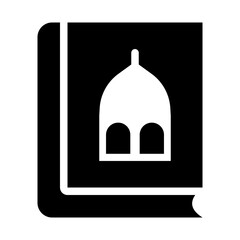 book of islam religious activity solid icon