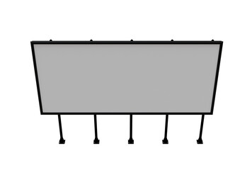 Obraz premium empty billboard outdoor or digital display advertising isolated, ready banner add own design here