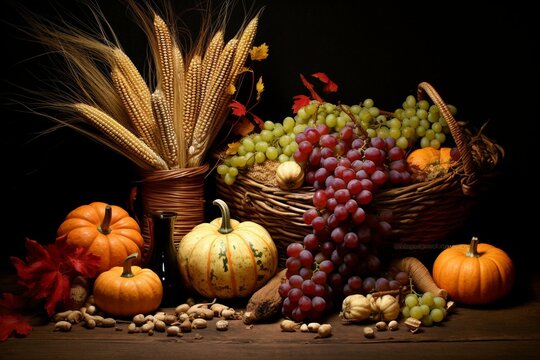 A pagan image representing the autumn harvest. Generative AI