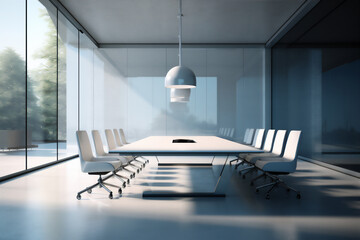 Luxury Meeting Room Illustration, create using Generative Artificial Intelligence Tool.