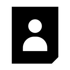 id card of charity solid icon