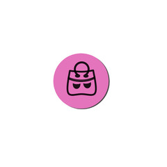 Vector icon shopping bag, tote bag in simple design and looks beautiful