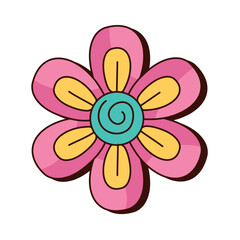 flower retro icon