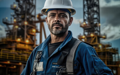 Fototapeta premium Petrochemical industry inspector, Oil and Gas Industry.