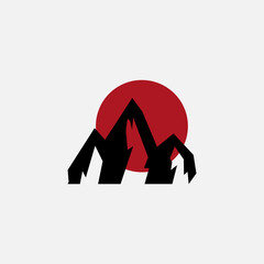 vector mountain logo design vector illustration