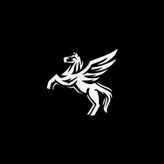 vector Pegasus logo design vector illustration