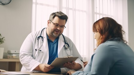 Fototapeta premium Doctor are consultation for patient at hospital.