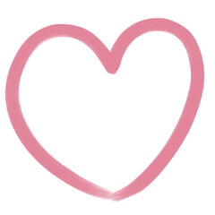 Hand Drawn Pink Heart illustration And Decorative