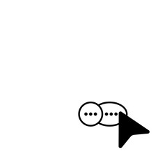 Icon cursor, Shape Builder or select chat. Page symbol for web site design line cursor icon logo, app, UI. line cursor icon Vector illustration, EPS10. Isolated against a blank background.