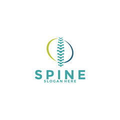 Spine logo design template icon,Chiropractic logo design unique idea concept