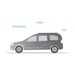 Car vector flat illustration. Car icon design. Suitable for animation, using in web, apps, books, education projects. 