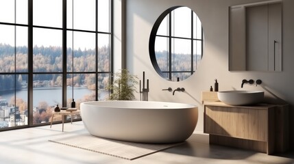 Fototapeta premium Bathroom In New Luxury Home.