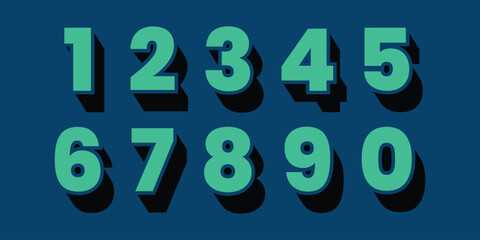 Vector creative color geometry shapes' numerals. font alphabet vector illustrations.