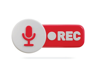 3d voice recording live broadcast audio streaming icon