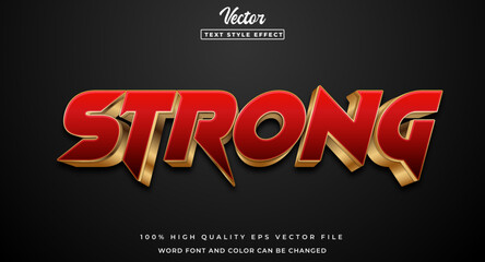 Strong text effect editable modern text style