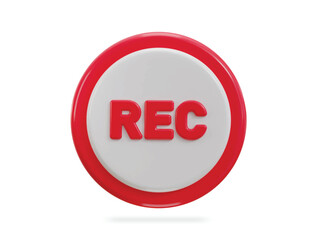 3d recording icon illustration