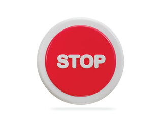 3d stop sign icon