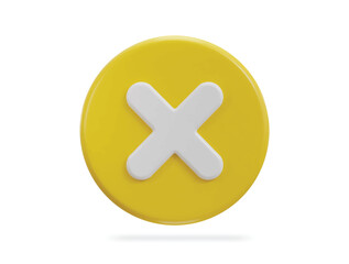 Obraz premium 3d cross rejection icon