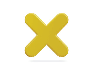 Obraz premium 3d cross rejection icon