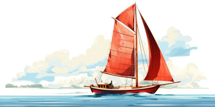 sailboat cartoon art