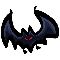 Bat Cartoon Drawing Halloween Vector Illustration Icon
