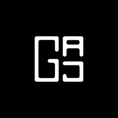 gaj letter logo abstract creative design. gaj unique design, gaj minimalist element design © Anar