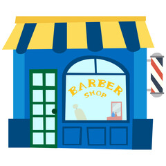 Obraz premium Barber shop flat illustration
