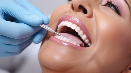 Medical and dental procedure, Healthcare and closeup, Oral health, orthodontics.