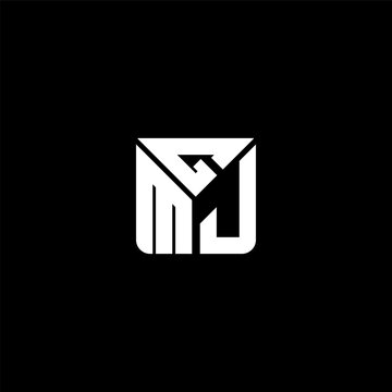 GMJ letter logo abstract creative design. GMJ unique design, GMJ minimalist element design.	
