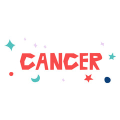 Cancer lettering illustration