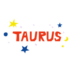 Taurus lettering illustration