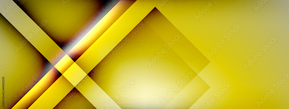 Aufkleber Light and shadow squares and lines abstract background