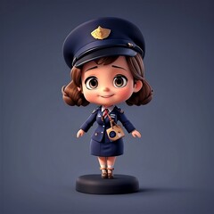 3d cute The flight attendant
