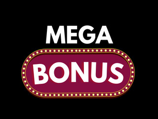 Mega bonus icon., Casino bonus. Icons for advertising and marketing