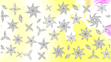 pattern on interesting elements on pleasant colors.