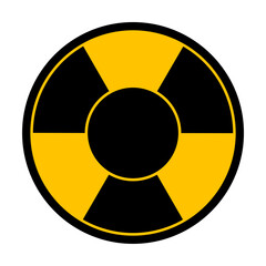 Nuclear vector icon Radiation hazard sign alert danger symbol. Web site page and mobile app design vector element